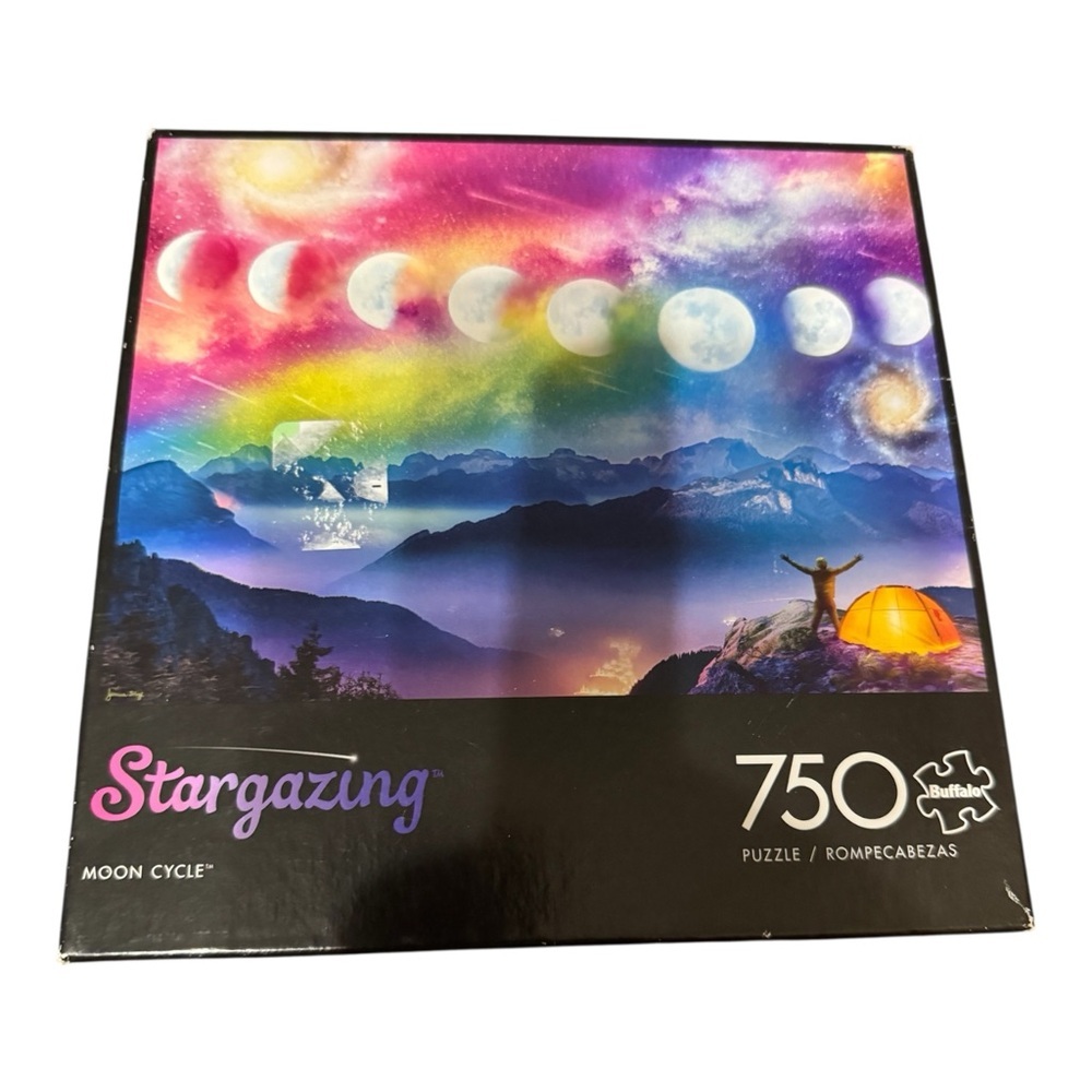 Buffalo Games Stargazing Moon Cycle Puzzle 750 Pc Colorful Celestial